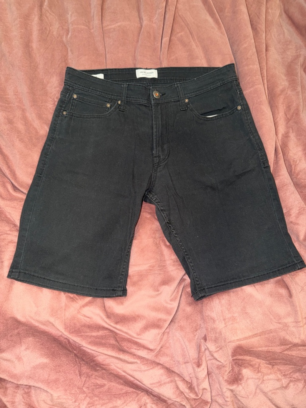 Men's Black Denim Shorts